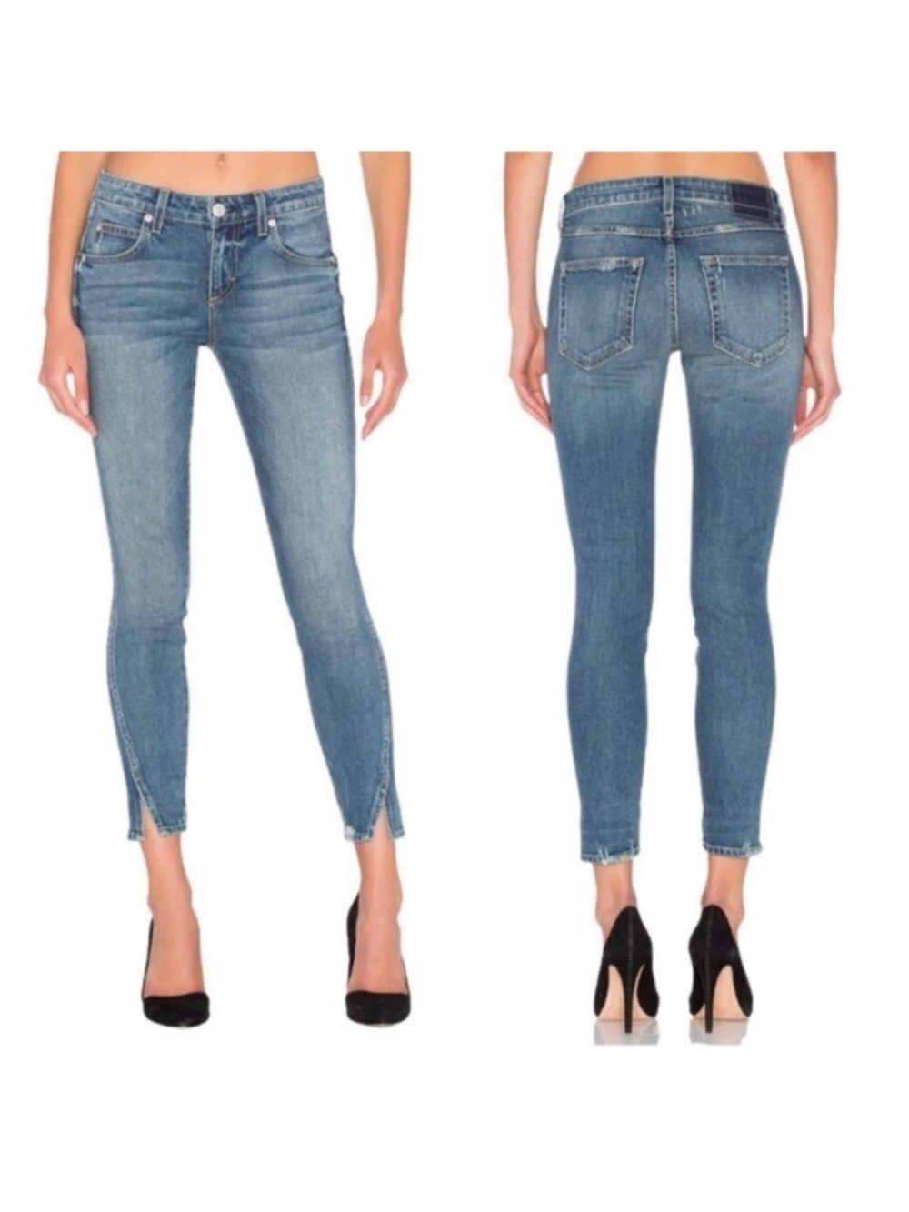 AMO Twist in Girl Crush Ankle Slit Jeans 25